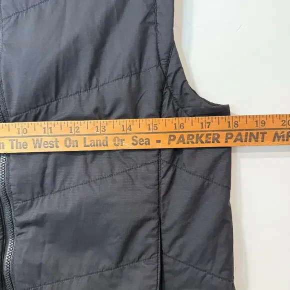 Oiselle Women's Running Vest Fleece Backing Puffer Black Full Zip Active Medium - Picture 6 of 8